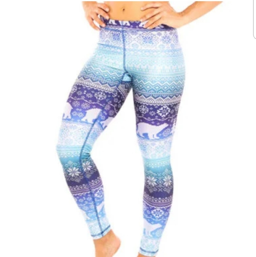 Neiman Marcus Terez Blue Fair Isle Performance